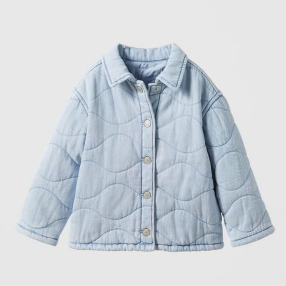 NWT ZARA X DISNEY Minnie Mouse Quilted 100% Cotton Denim Jacket